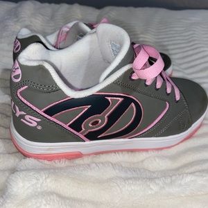 Pink and grey heelys
